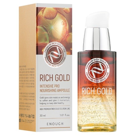 Відновлююча сироватка з компонентами золота Enough Rich Gold Intensive Pro Nourishing Ampoule 30 мл