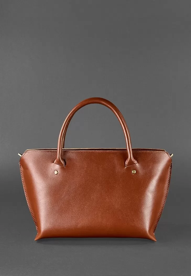 Жіноча шкіряна сумка Midi світло-коричнева - BN-BAG-24-k