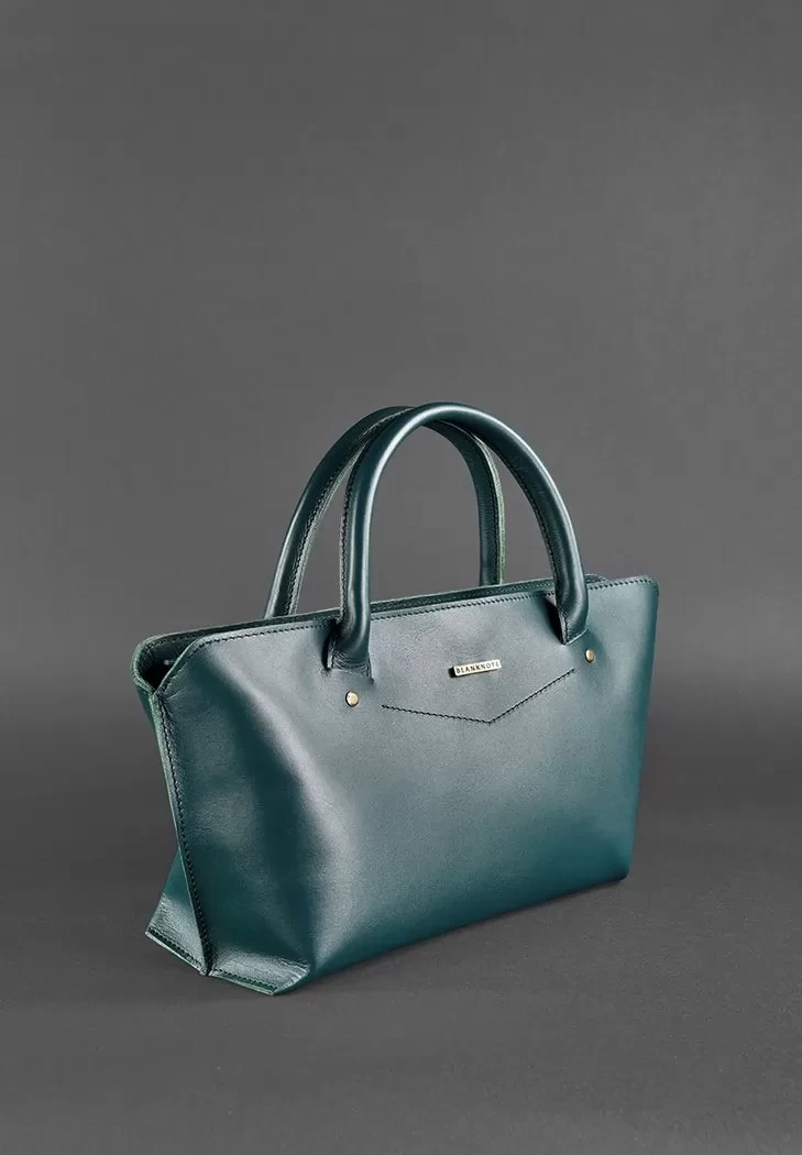 Жіноча шкіряна сумка Midi зелена - BN-BAG-24-malachite
